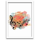 Ver imagem 2 de Conjunto Quadros Decorativos 2 peças 40x60 No Music No Life - Moldura Branca