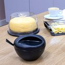 Ver imagem 5 de Queijeira Porta Queijo Frios Tampa Acrílico Transparente Uz Preto