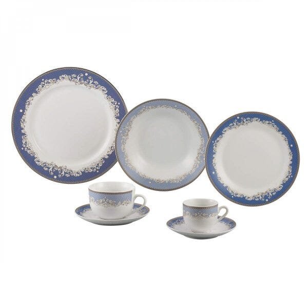 Aparelho de Jantar 42 Peças Porcelana Cedro Wolff Rojemac - 1