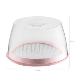 Queijeira Porta Frios com Tampa Acrílico UZ Rosa Quartzo - 7