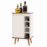 Aparador Buffet Adega Madri com Porta Pés Palito Retrô - Off White com Freijó - 5
