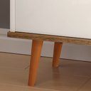 Ver imagem 2 de Aparador Buffet Adega Madri com Porta Pés Palito Retrô - Off White com Freijó