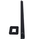 Ver imagem 1 de Braço Para Chuveiro Preto Quadrado Braço de Chuveiro 42,5cm Jiwi Metais
