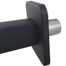Braço Para Chuveiro Preto Quadrado Braço de Chuveiro 42,5cm Jiwi Metais - 6