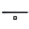 Braço Para Chuveiro Preto Quadrado Braço de Chuveiro 42,5cm Jiwi Metais - 3