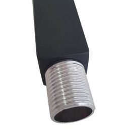 Braço Para Chuveiro Preto Quadrado Braço de Chuveiro 42,5cm Jiwi Metais - 5
