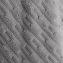 Ver imagem 4 de Manta Microfibra Flannel Relevo Efeito Jacquard Casal 100% Poliéster Cinza Buettner