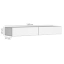 Ver imagem 4 de Aparador Buffet Suspenso para Sala de Jantar Bar em Casa Adega Eros 110cm com 2 Gavetas:naturale Fos