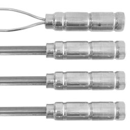 Conjunto de Espetos para Churrasco 1 Duplo 3 Simples Cabo Alumínio Qualinox - 5