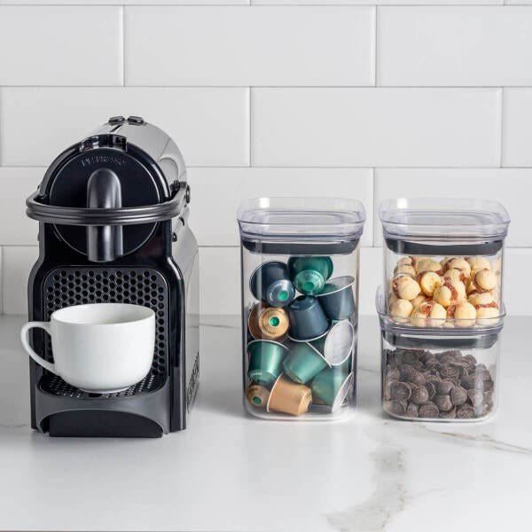 Pote Hermético Médio Retangular com Tampa 1,5 Litros Porta Mantimentos Cozinha Natural - 2