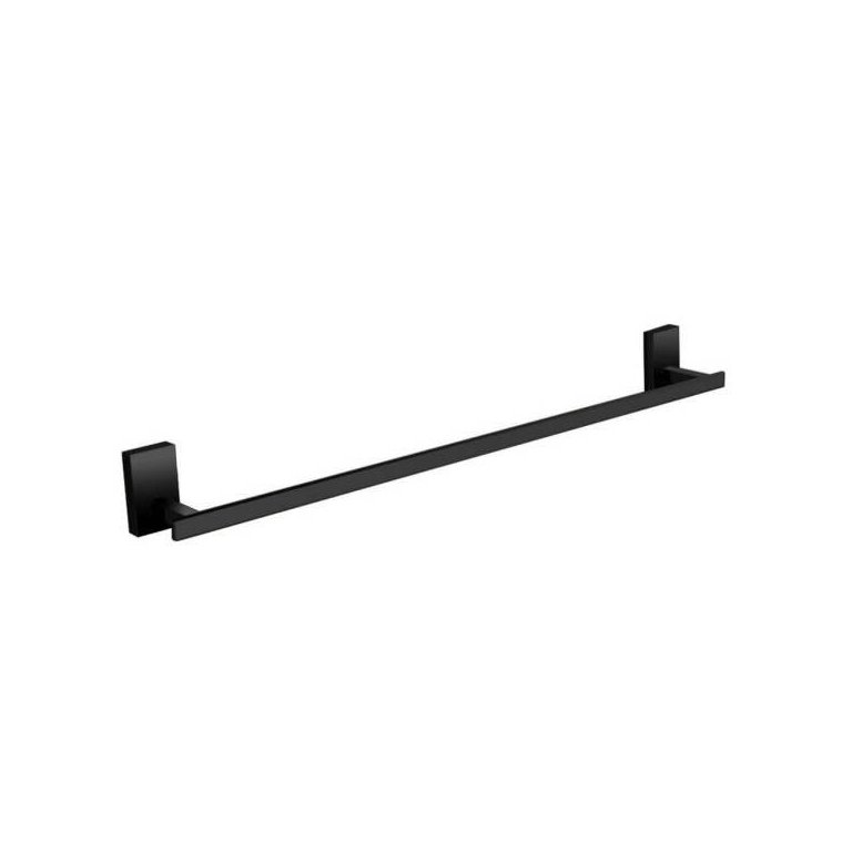 Porta Toalha Linear Suporte Banheiro Lavabo 60cm Preto Fosco Jiwi V-2685-h