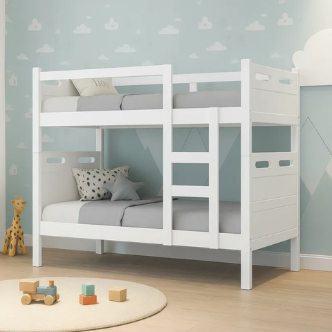 Beliche Jaspe Vira Duas Camas Acabamento Pintura Uv:branco