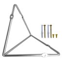 Ver imagem 4 de Suporte Mão Francesa Triangular Prateleira Aramado Estilo Industrial Cromado
