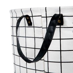 Cesto Multiuso Roupas Brinquedos Grid Branco Mor - 4