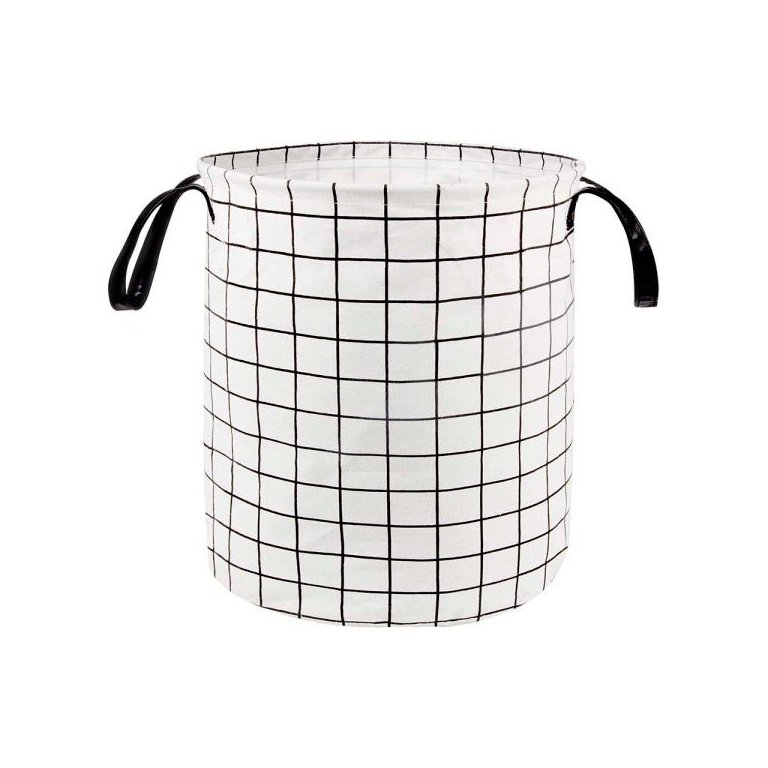 Cesto Multiuso Roupas Brinquedos Grid Branco Mor