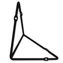 Ver imagem 2 de Suporte Mão Francesa Triangular Prateleira Aramado Estilo Industrial Preto Fosco