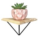 Ver imagem 6 de Suporte Mão Francesa Triangular Prateleira Aramado Estilo Industrial Preto Fosco