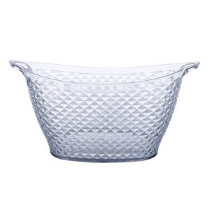 Balde para Gelo Oval Acrílico Cristal 18 Litros Paramount