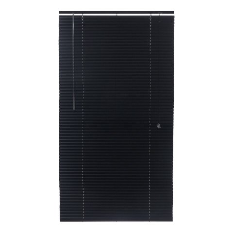 Persiana Horizontal Aluminio 25mm Preta 60 (L) x 160 (A) cm Cortina e Kit instalação 0,60 x 1,60