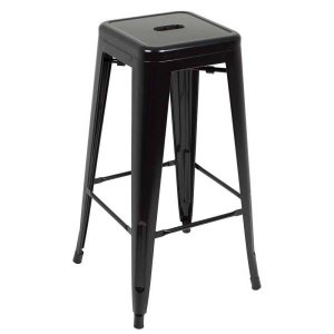 Banqueta Industrial Large Preta Mor