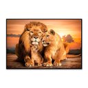 Ver imagem 2 de Quadro Decorativo Leão Natureza com Moldura Caixa de 3cm , Ideal para Sala de Estar e Quadros