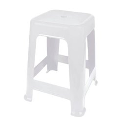 Banqueta Plástica Bela Vista Branca Até 120kg Mor - 1