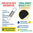 Ver imagem 2 de Cama Elástica Pula Pula 2,44 M Infantil Colorida 100% Nacional Suporta até 235 Kg