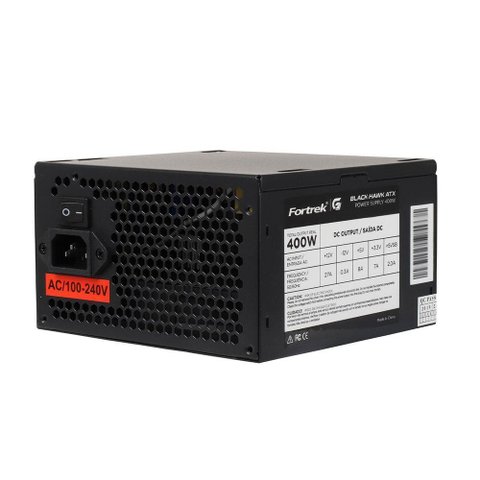 Fonte Atx Black Hawk, 400w, Biv Automático, 80 Plus White, Pfc Ativo, Preto 70458