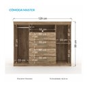 Ver imagem 5 de Cômoda para Quarto 2 Portas 4 Gavetas 1 Nicho Master