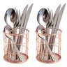 2 Porta Talher Pincel Organizador Aramado Rose Gold Clink - 1