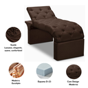 Ver imagem 4 de Maca Estofada Estética Cílios Regulável Spa Suede Ana Clara:marrom