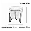 Ver imagem 5 de Puff Decorativo Baú Flex Tampo para Mesa Centro Zeus