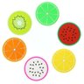 Kit 6 Porta Copos Em Silicone Frutas Colorido Bolacha - 2