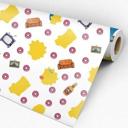 Papel Parede Adesivo Simpsons Homer Marge Bart Lisa Maggie - 4