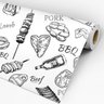 Papel De Parede Adesivo Lavável Gourmet Churrasco Barbecue - 7