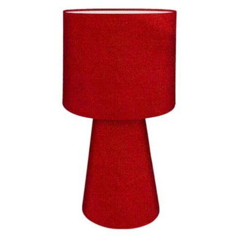 Luminária Luxo Cilíndrica 20x38cm:vermelho