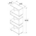 Ver imagem 3 de Estante para Livros com Nichos Forem Retrô Delmarco Móveis