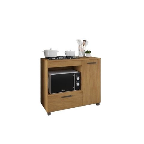 Balcão Armario Freijo para Cooktop 4 Bocas Moderno Espaçoso com Gavetas Mp