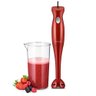 Mixer Alimentos Vermelho Copo 500ml Processador Misturar Triturar Bater Sucos 200w 127V Shake Gourme - 1
