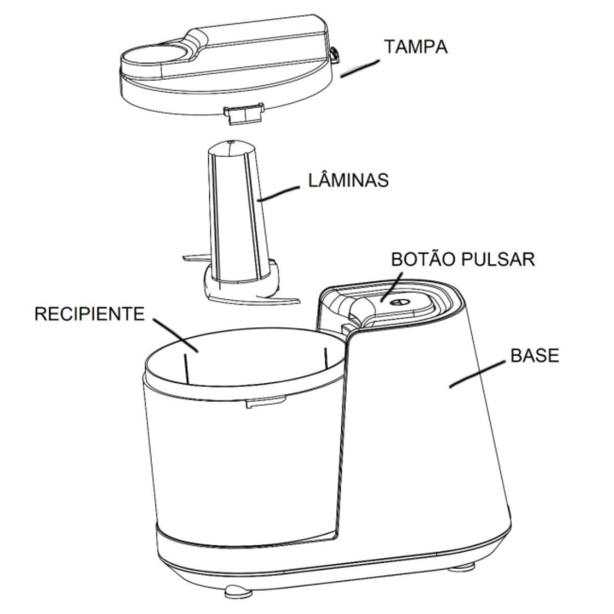 Mini Processador de alimentos Amvox  APR 1001 Red (220V) - 6