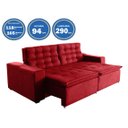 Ver imagem 2 de Sofá Londres 290cm Retrátil Reclinável Vermelho – WS