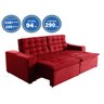 Sofá Londres 290cm Retrátil Reclinável Vermelho – WS - 2