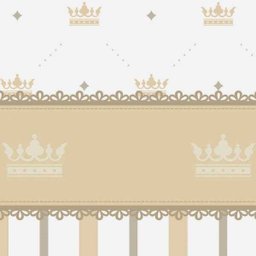Papel de Parede Adesivo Infantil Unissex Listrado Bege Coroa - 2
