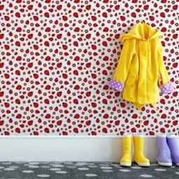 Papel de Parede Adesivo Infantil Joaninha Flores - 2