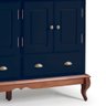Balcão Buffet 4 Portas 2 Gavetas Hannover 60815 Linz Móveis - Azul Petróleo/Imbuia - 4