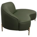 Ver imagem 7 de Sofá Curvo 03 Lugares 180cm Braço Direito Thommy Pés Ouro Fosco Linho Verde - Casaepoltrona