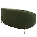 Ver mais imagens de Sofá Curvo 03 Lugares 180cm Braço Direito Thommy Pés Ouro Fosco Linho Verde - Casaepoltrona