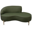 Ver imagem 6 de Sofá Curvo 03 Lugares 180cm Braço Direito Thommy Pés Ouro Fosco Linho Verde - Casaepoltrona