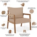 Ver imagem 4 de Poltrona Decorativa para Sala de Estar e Living Alícia B04 Linho Bege Escuro - Lyam Decor