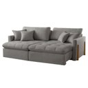 Ver imagem 7 de Sofá Cama 4 Lugares Retrátil Reclinável 260cm Linho com Molas Ensacadas Atena Yescasa